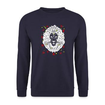 Lion color - Unisex Sweatshirt - navy - Front - Alina (178cm) & Michal (187cm)