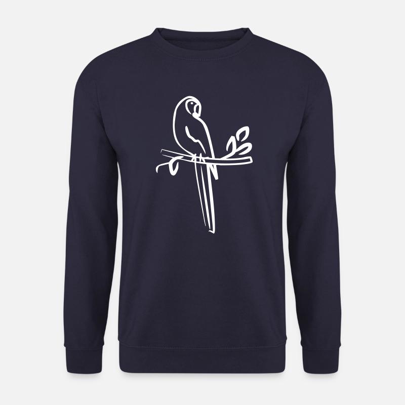 Parrot on a branch - Unisex Sweatshirt - navy