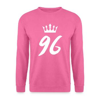 96 Couronne numérique - Sweat-shirt Unisexe - rose - Devant