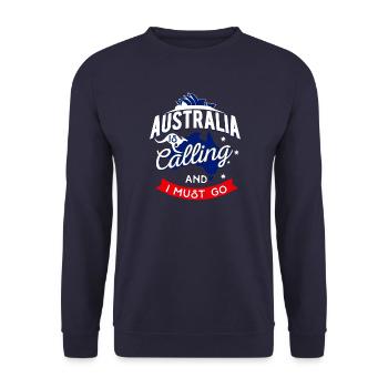L'Australie appelle et je dois partir - Australie - Sweat-shirt Unisexe - marine - Devant - Alina (178cm) & Michal (187cm)