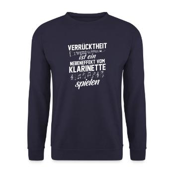 Cadeau d'instrument de musique de clarinette · Madness - Sweat-shirt Unisexe - marine - Devant - Alina (178cm) & Michal (187cm)