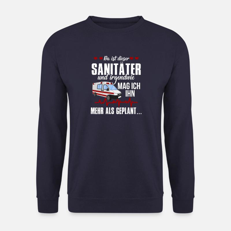 Sanitäterin Rettungsdienst Geschenk · ich mag ihn - Unisex Pullover - Navy