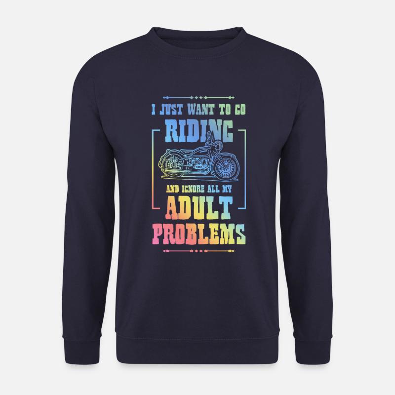 Ride Motorrad Spruch - Unisex Pullover - Navy