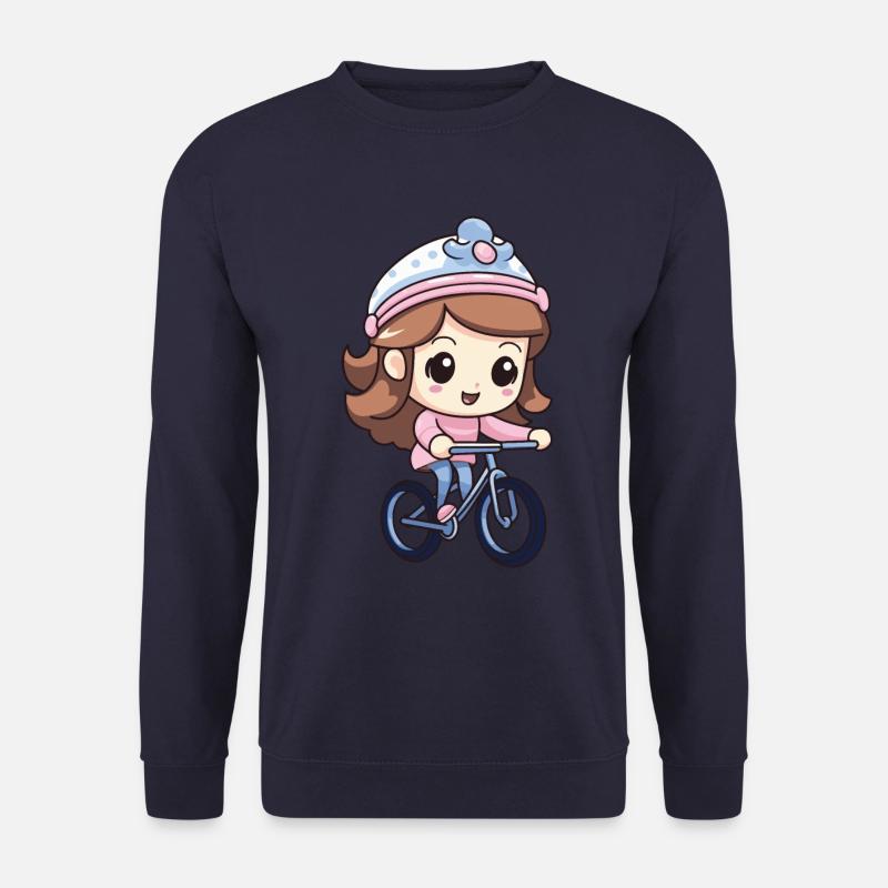 Fille De Bicyclette Mignonne - Sweat-shirt Unisexe - marine