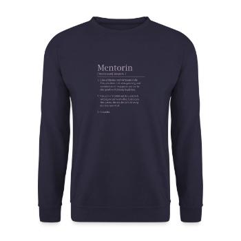 LiA Mentorin Geschenk Definition - Unisex Pullover - Navy - Vorne - Alina (178cm) & Michal (187cm)