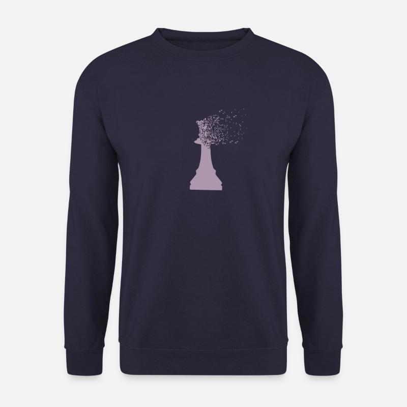 Chess queen king dispersion - Unisex Pullover - Navy