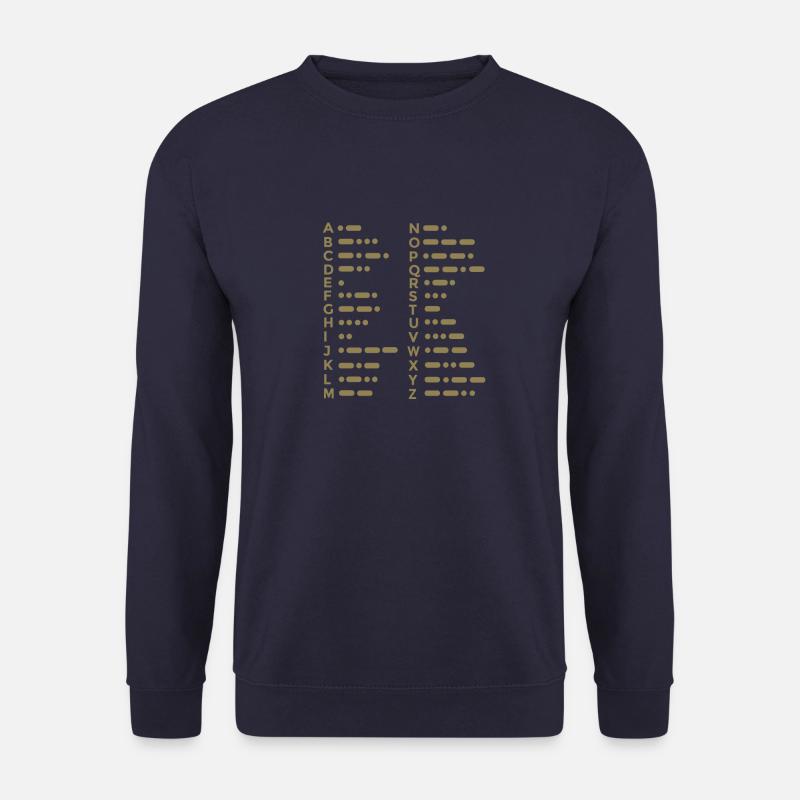 Morse Alphabet - Unisex Pullover - Navy