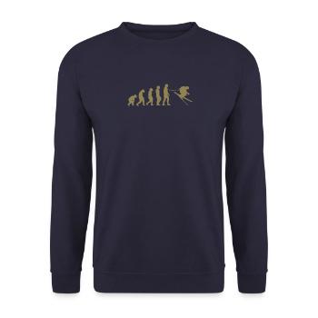 Ski Evolution Tshirt - Unisex Pullover - Navy - Vorne - Alina (178cm) & Michal (187cm)