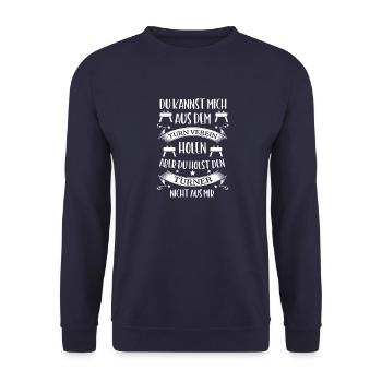Turner Spruch Turnverein bleibt für immer - Unisex Pullover - Navy - Vorne - Alina (178cm) & Michal (187cm)