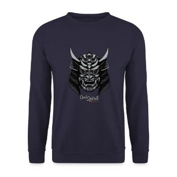 Samurai - Unisex Pullover - Navy - Vorne - Alina (178cm) & Michal (187cm)