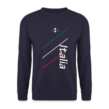 Italien - Italia - Unisex Sweatshirt - navy - Front - Alina (178cm) & Michal (187cm)