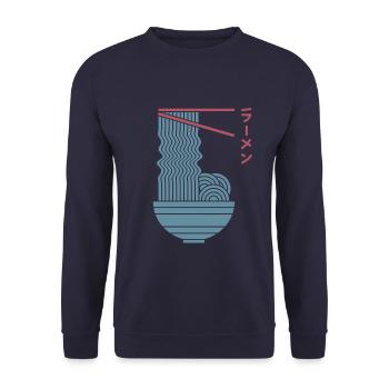 Ramen - Unisex Pullover - Navy - Vorne - Alina (178cm) & Michal (187cm)