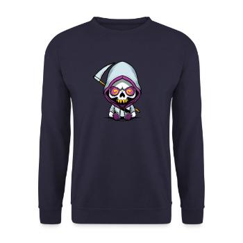 Little Skull - Sweat-shirt Unisexe - marine - Devant - Alina (178cm) & Michal (187cm)