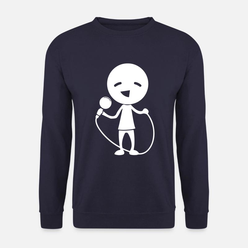 Singer with microphone - Unisex Sweatshirt - navy