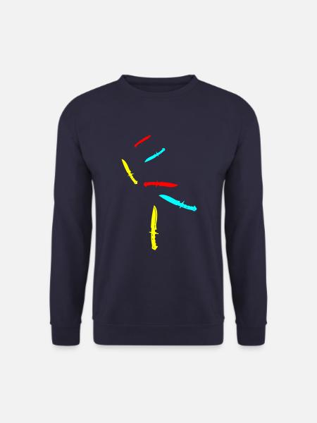 Messer icon - Unisex Pullover - Navy