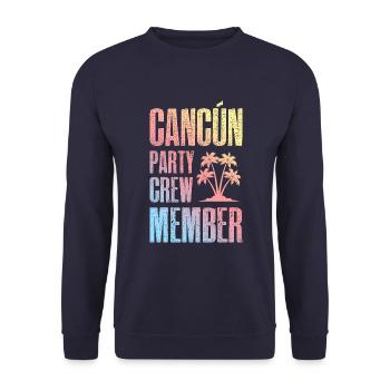 Cancun Party Crew - Unisex Pullover - Navy - Vorne - Alina (178cm) & Michal (187cm)