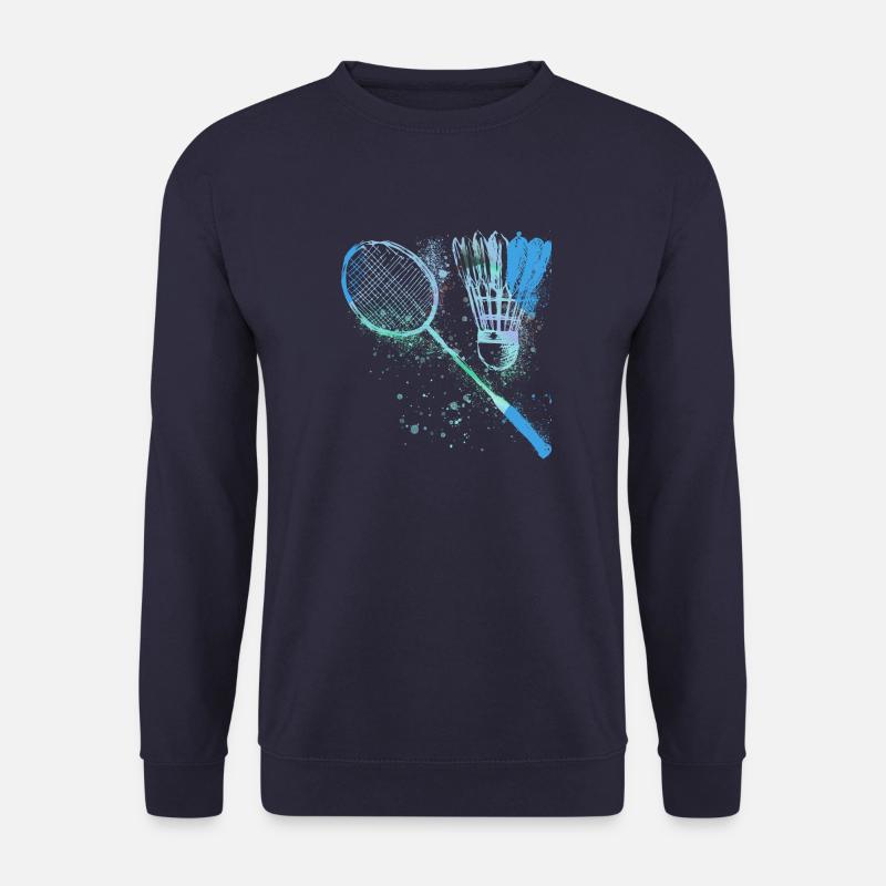 badminton,federball,aquarell, ,graffiti, - Unisex Pullover - Navy