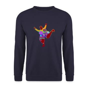 BIG Mama 1 - Unisex Sweatshirt - navy - Front - Alina (178cm) & Michal (187cm)