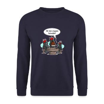 Vegane Scheiße - Unisex Pullover - Navy - Vorne - Alina (178cm) & Michal (187cm)