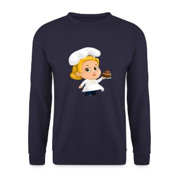 Köchin - Unisex Pullover - Navy - Vorne - Alina (178cm) & Michal (187cm)