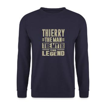 Thierry! T-shirts et Hoodies pour vous - Sweat-shirt Unisexe - marine - Devant - Alina (178cm) & Michal (187cm)
