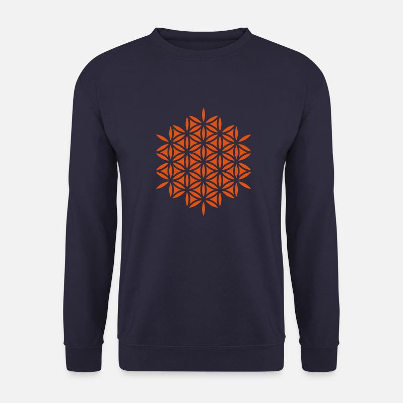 Blume des Lebens, Symbol Vollkommenheit & Harmonie - Unisex Pullover - Navy
