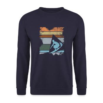 Surfer - Unisex Pullover - Navy - Vorne - Alina (178cm) & Michal (187cm)