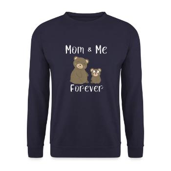 Oursons Maman & Moi Maman aime Bébé - Sweat-shirt Unisexe - marine - Devant - Alina (178cm) & Michal (187cm)