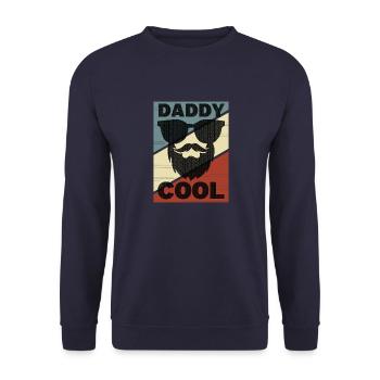 DADDY COOL - Unisex Sweatshirt - navy - Front - Alina (178cm) & Michal (187cm)