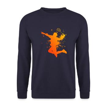 Badminton Badminton Player Squash Badminton - Unisex Sweatshirt - navy - Front - Alina (178cm) & Michal (187cm)