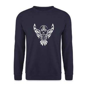 Weißer Adler - Unisex Pullover - Navy - Vorne - Alina (178cm) & Michal (187cm)