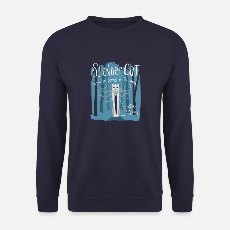 Le chat mince - Sweat-shirt Unisexe - marine