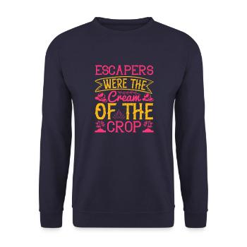 Escapers were the cream of the crop - Unisex Sweatshirt - navy - Front - Alina (178cm) & Michal (187cm)
