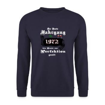 1972 Bester Jahrgang Heute zur Perfektion gereift - Unisex Pullover - Navy - Vorne - Alina (178cm) & Michal (187cm)