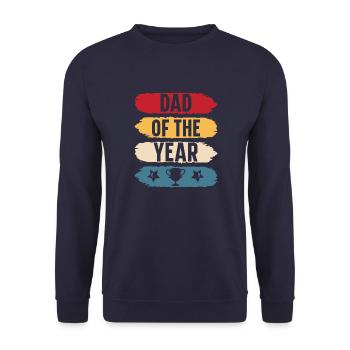 Dad of the year original gift father's day - Sweat-shirt Unisexe - marine - Devant - Alina (178cm) & Michal (187cm)