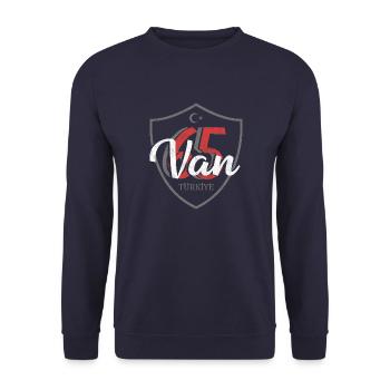 Van - Unisex Pullover - Navy - Vorne - Alina (178cm) & Michal (187cm)