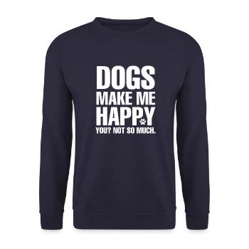 Hund Dog - Unisex Sweatshirt - navy - Front - Alina (178cm) & Michal (187cm)