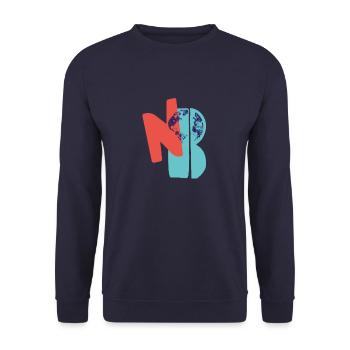 N O Planet B - Unisex Pullover - Navy - Vorne - Alina (178cm) & Michal (187cm)