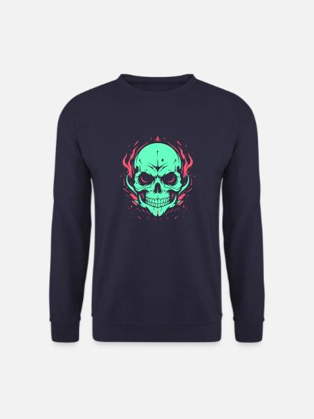 Crâne néon - Sweat-shirt Unisexe - marine