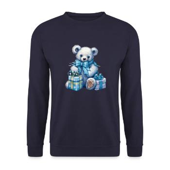 blue teddy 5 - Unisex Pullover - Navy - Vorne - Alina (178cm) & Michal (187cm)