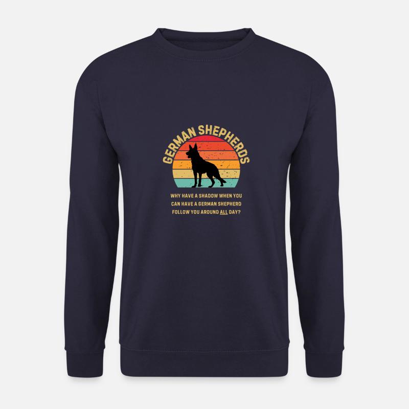 Deutscher Schäferhund Retro Sunset - Unisex Pullover - Navy