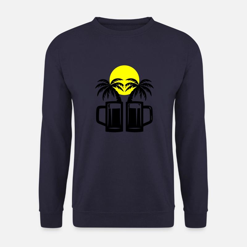 Bier Urlaub Palmen - Unisex Pullover - Navy