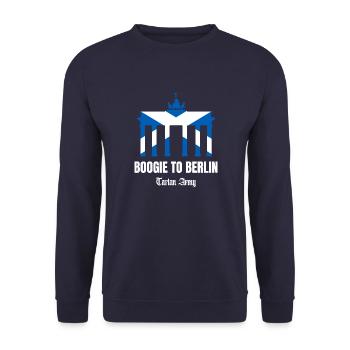 Schottland Europa 2024 Fans Fussball - Unisex Pullover - Navy - Vorne - Alina (178cm) & Michal (187cm)
