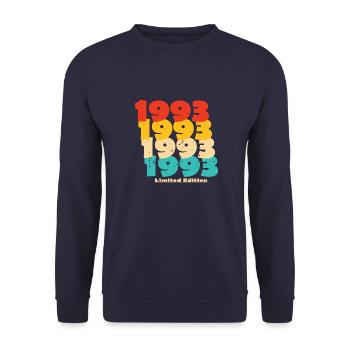 1993: Limited Edition - 31st Anniversary - Unisex Sweatshirt - navy - Front - Alina (178cm) & Michal (187cm)