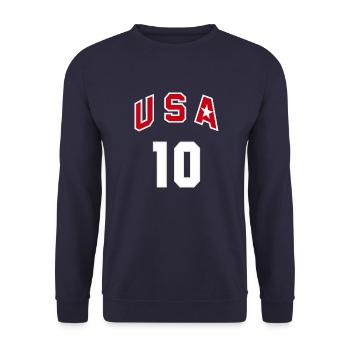 USA redeem Team - Unisex Sweatshirt - navy - Front - Alina (178cm) & Michal (187cm)