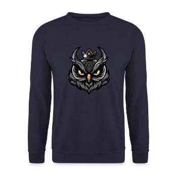 Couronne de tête de hibou - Sweat-shirt Unisexe - marine - Devant - Alina (178cm) & Michal (187cm)