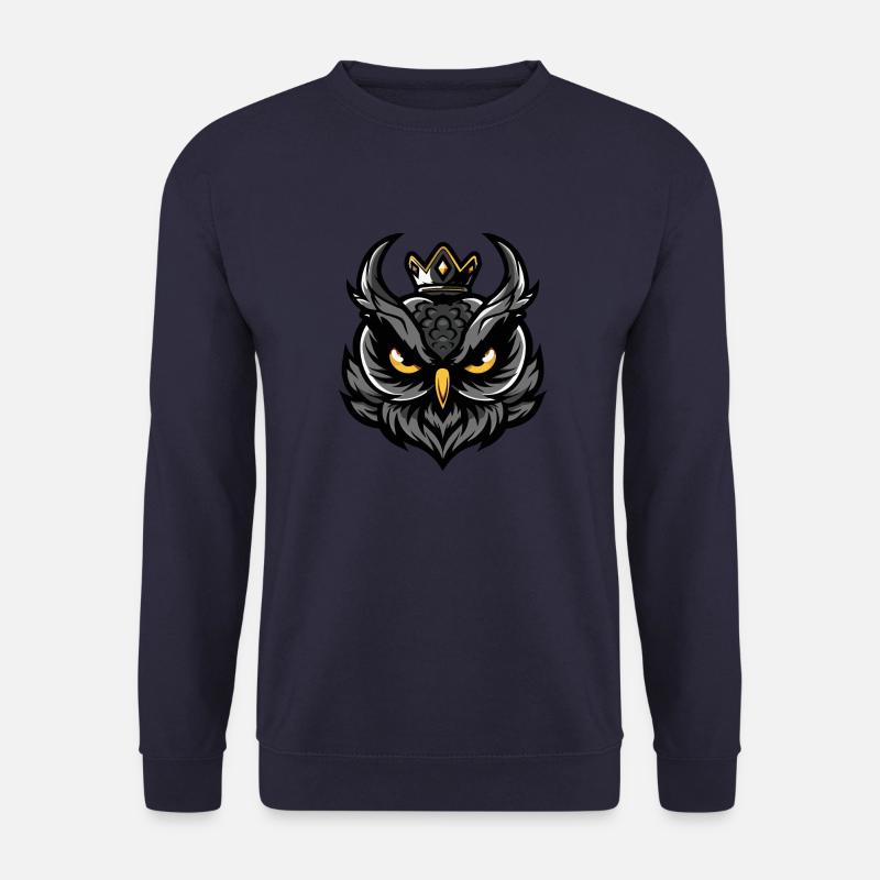 Eule Kopf Krone - Unisex Pullover - Navy