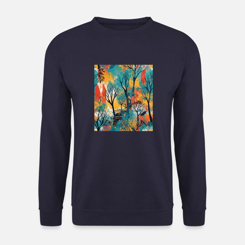 Abstrakter Wald - Unisex Pullover - Navy