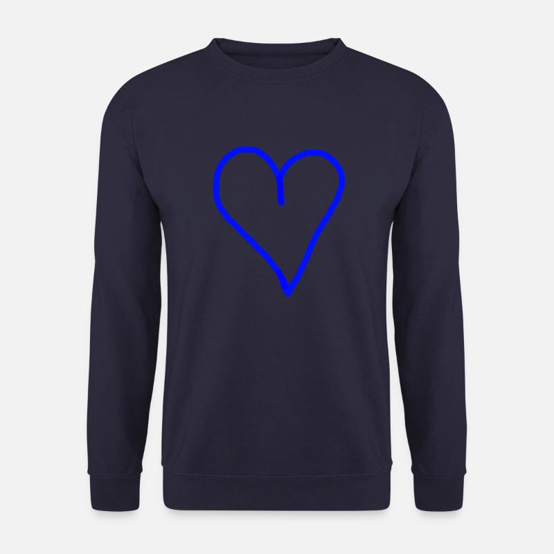 Herz blau Geschenkidee - Unisex Pullover - Navy