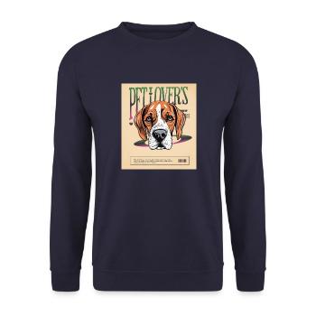 Pet Lover's – Colorful Homage to Animal Love - Unisex Sweatshirt - navy - Front - Alina (178cm) & Michal (187cm)